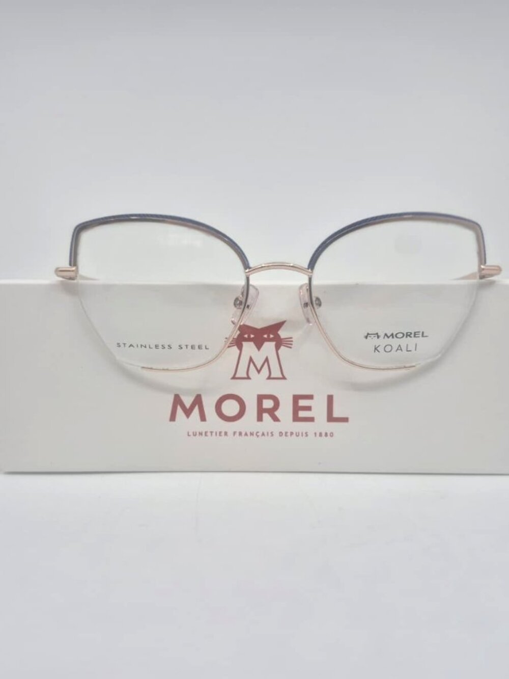 MOREL Koali 20119K PB10 52mm Blue and Rose Gold New Eyeglasses Made in France